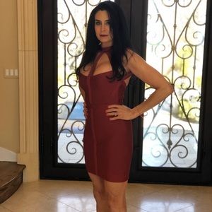 Herve Leger Red Bandage Dress